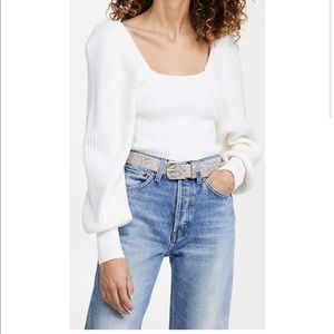 NWT • Line&Dot • Kimberly Square Neck Ribbed Sweater